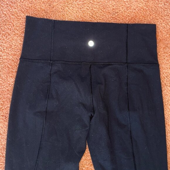 EXCELLENT Lululemon Skinny Groove Pant 31" Full Luon Black Yoga Leggings 8 - Picture 7 of 9